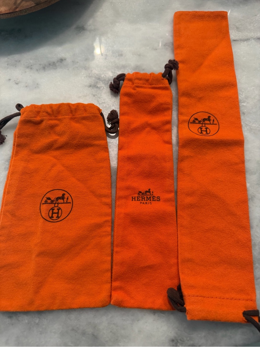 Three Hermes Dust Bags